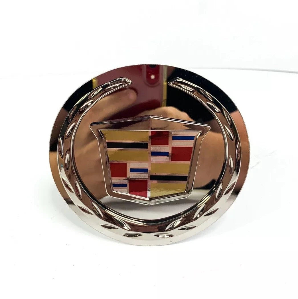 Chrome Cadillac Emblem Tow Hitch Cover Stainless Steel 2" Trailer Plug (2015–2020)