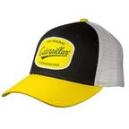 Caterpillar Mesh Snapback Hat for CAT Equipment (Black, Yellow, White)