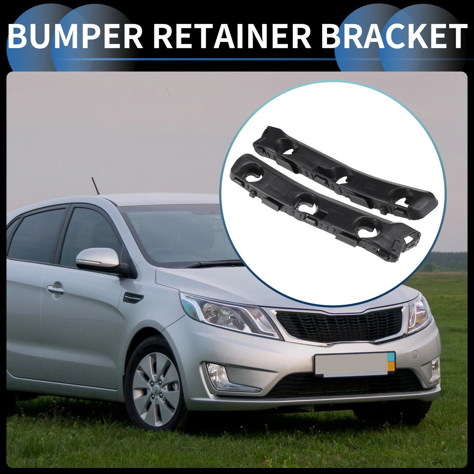 1 Pair Rear Bumper Retainer Bracket No.866131W200 for Kia Rio (2012–2017)