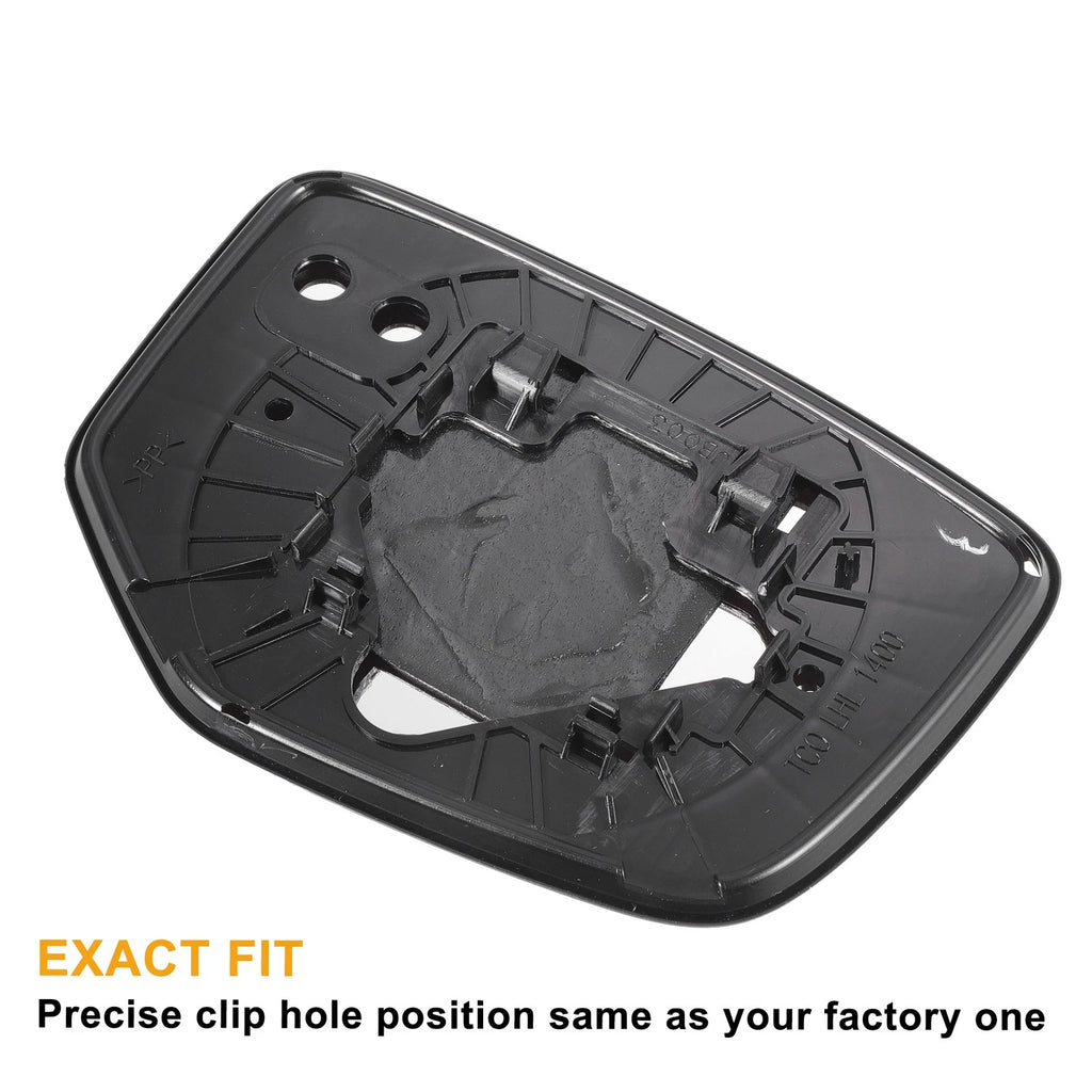 Left Side White Mirror Glass w/ Back for Honda Accord (2008–2010)