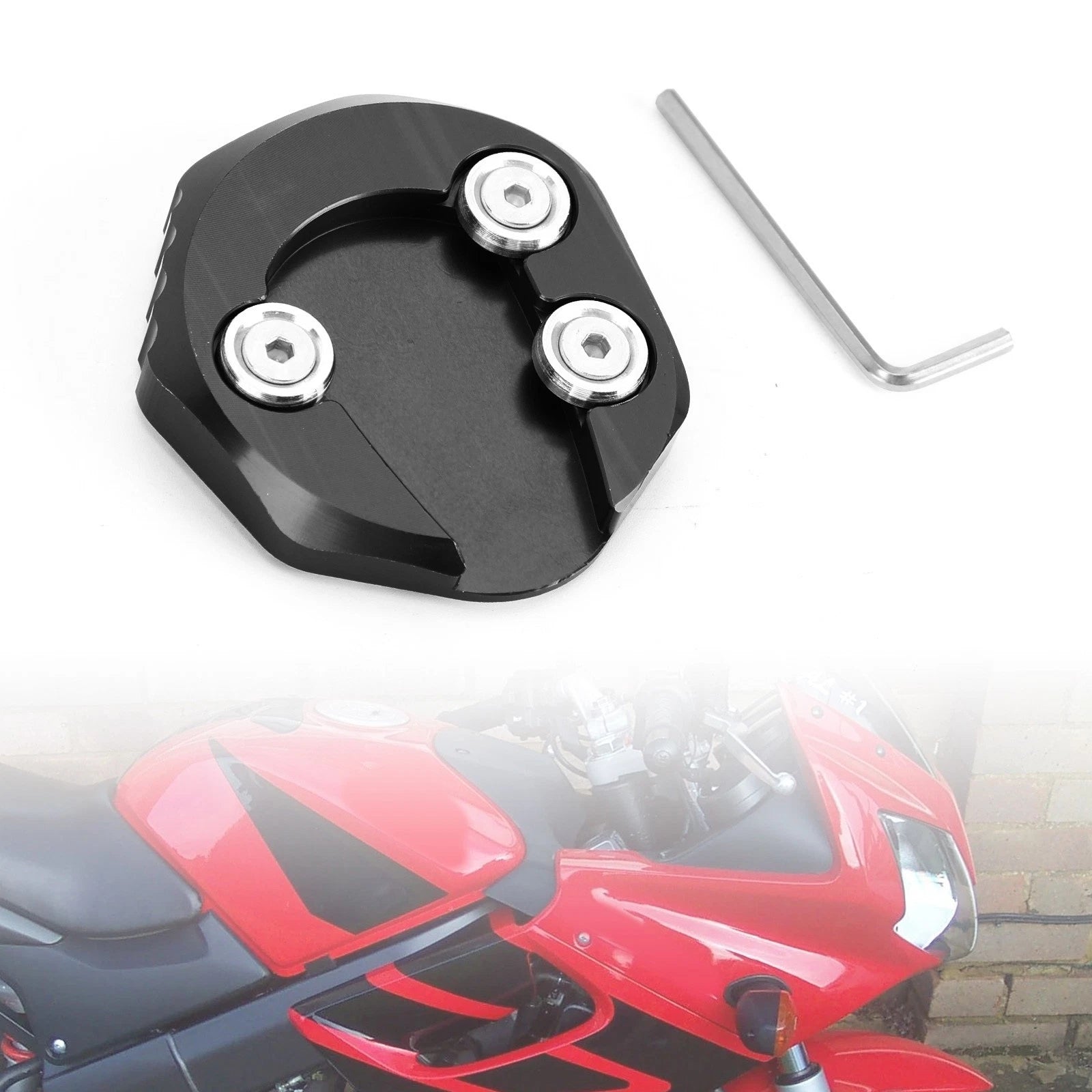 Kickstand Enlarger Plate Pad for Honda CBR150R (2017–2020) REBEL 500 CMX500 (2020)