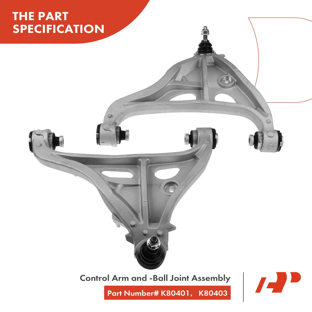Set of 6 Front Control Arms with Ball Joints for Ford F-150 (2004–2008)
