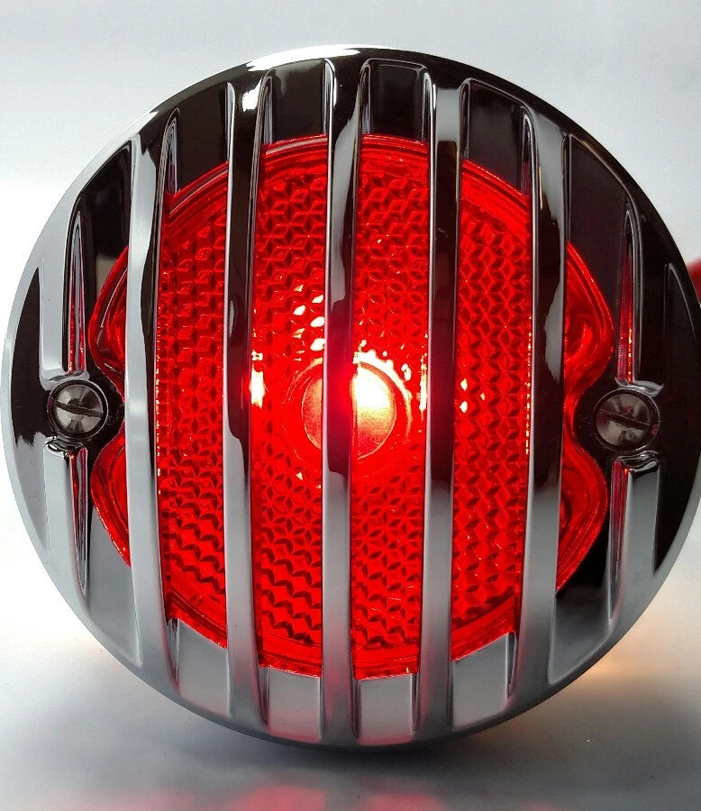 Left Driver Tail Light for 1933-1936 Ford Car Chrome Grille Bezel 12V