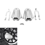 Chrome Rear Axle Covers for Harley Softail Slim Deluxe (2008–2017)