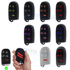 Silicone Remote Smart Key Fob Shell Cover Case for Jeep Chrysler Dodge (2014–2020)