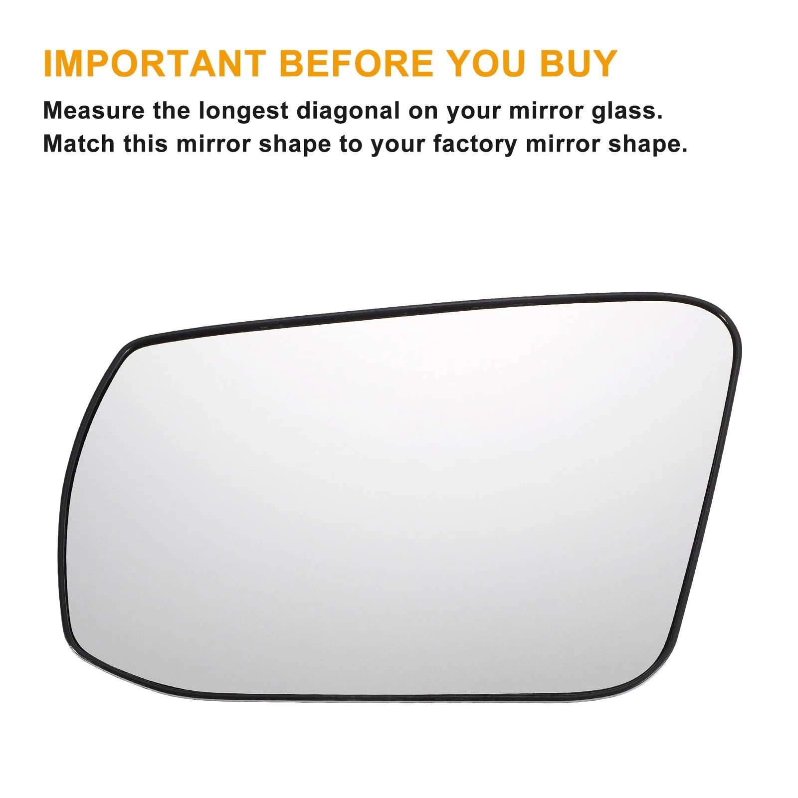 Left Side Heated White Mirror Glass for Nissan Altima Sentra (2013–2018)