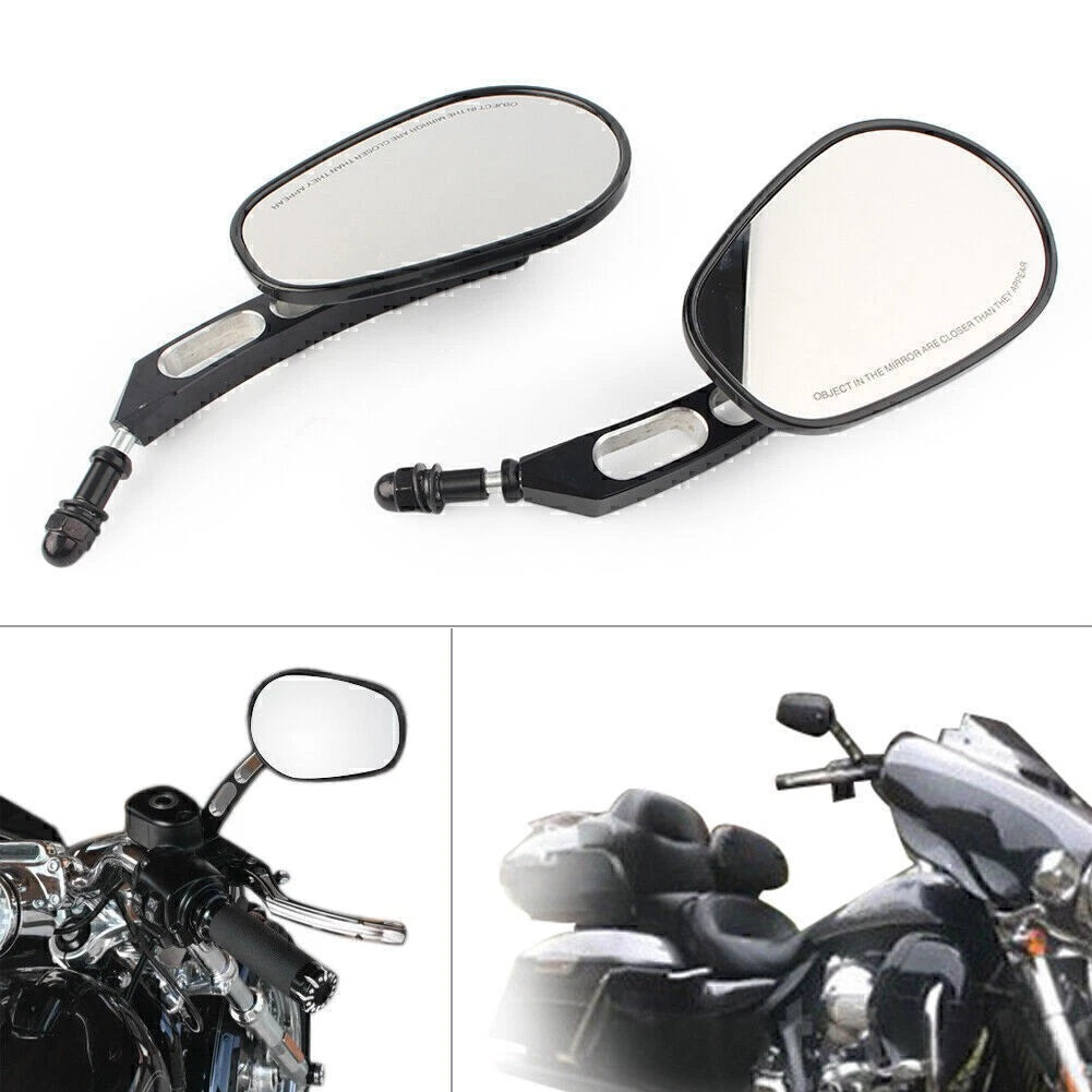 2pcs Rearview Side Mirror Gloss Black for Harley Sportster 883 (2004–2023)