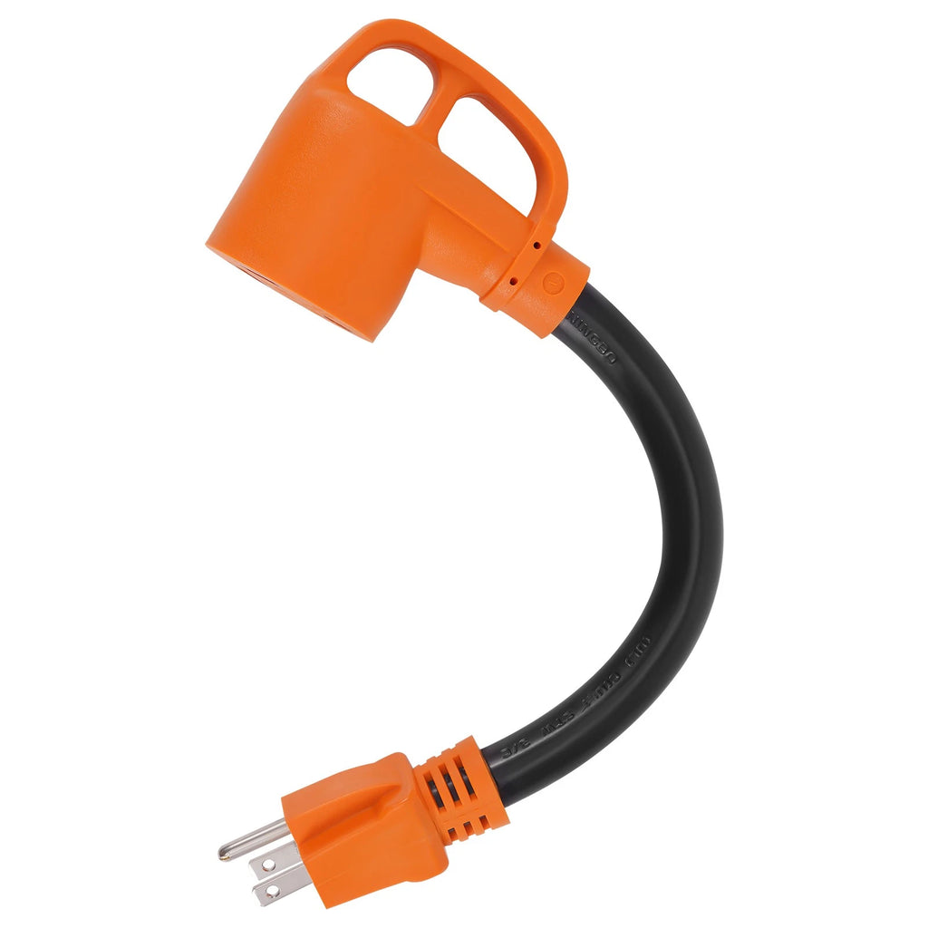 RV Power Adapter Cable 15A Male to 30A Female 12" ETL Certified