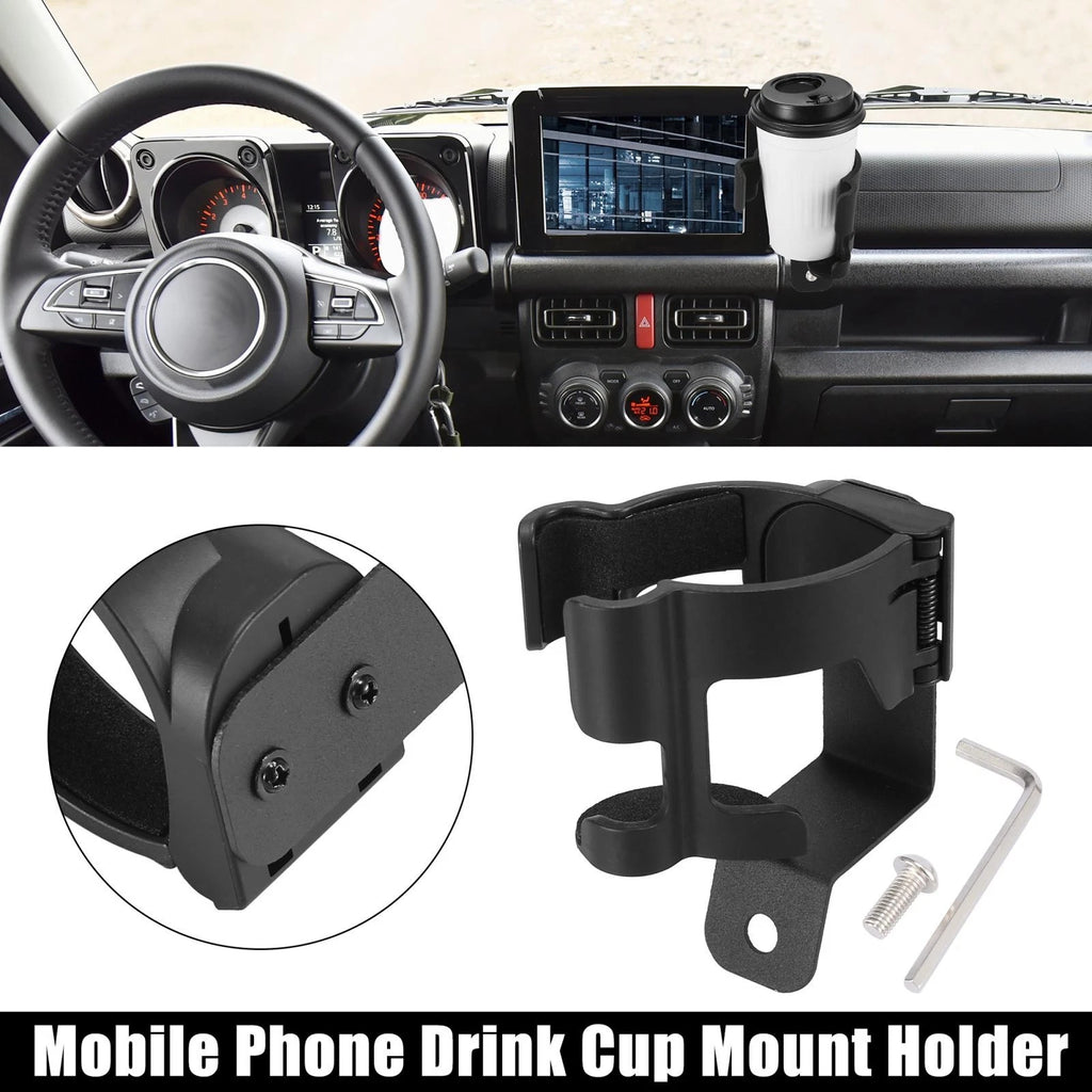Adjustable Phone Drink Cup Mount Holder Set for Suzuki Jimny (2019–2021)