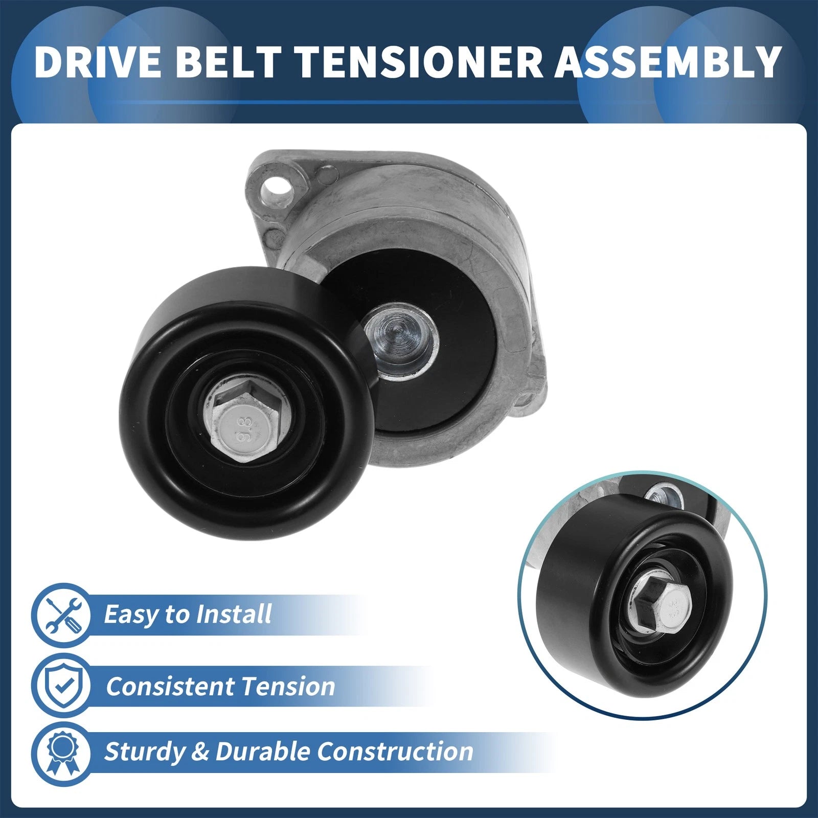 Belt Tensioner for Kia Optima (2012–2019) No. 252812GGA0/252812GGB3 Metal