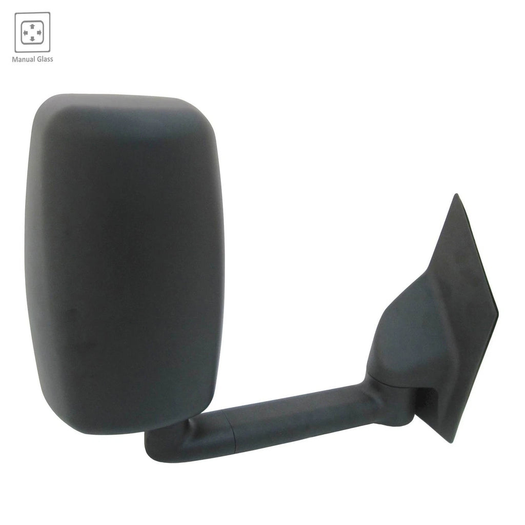 Replacement Black Smooth Passenger Side Manual Door Mirror for See Chart