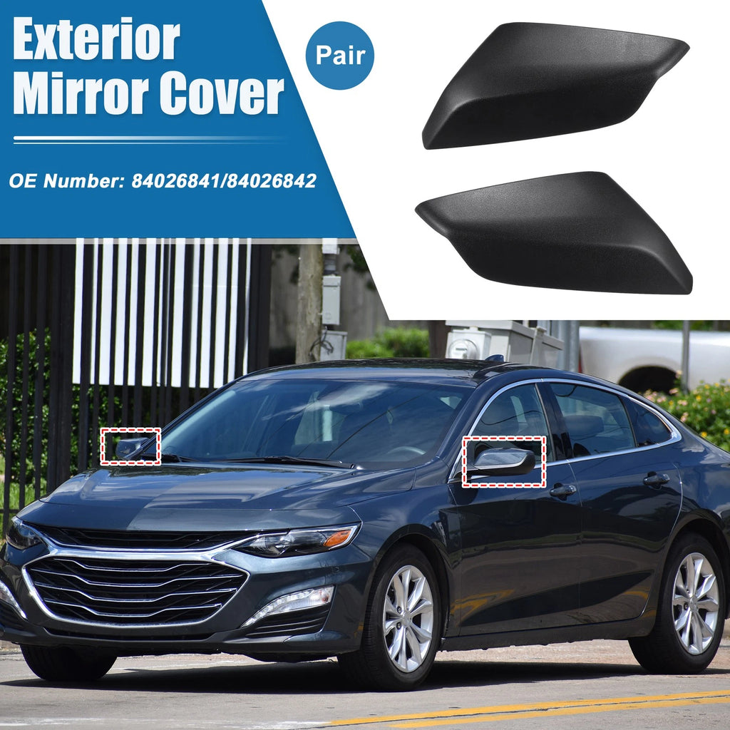1 Pair Rear Mirror Cover for Chevrolet Malibu (2016–2021) No. 84026841/84026842