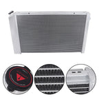 Set of 4 Row Aluminum Radiator with Shroud Fan for Chevrolet GMC (1981–1991)