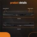 Universal Seat Base Sliders Rail Brackets for Car Bucket Seats (Double Lock)