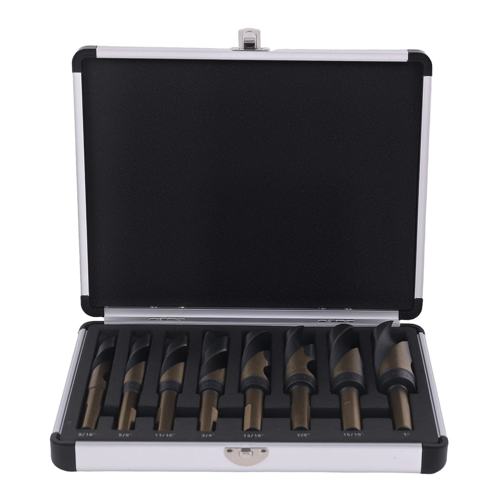 8-Piece Wood Drilling Bit Kit HSS with Case