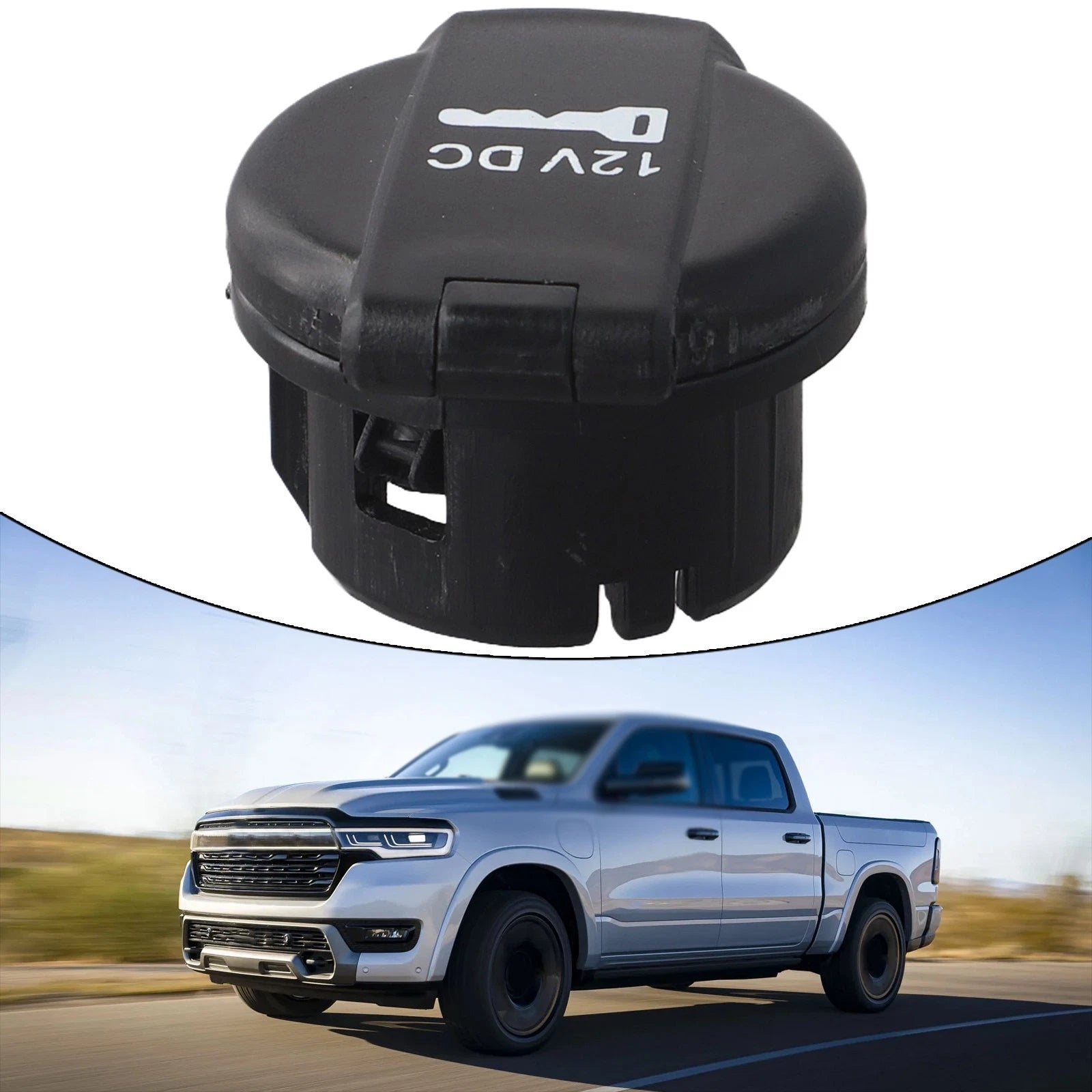 12V Power Outlet Cap Cover for Jeep Wrangler & Ram Truck