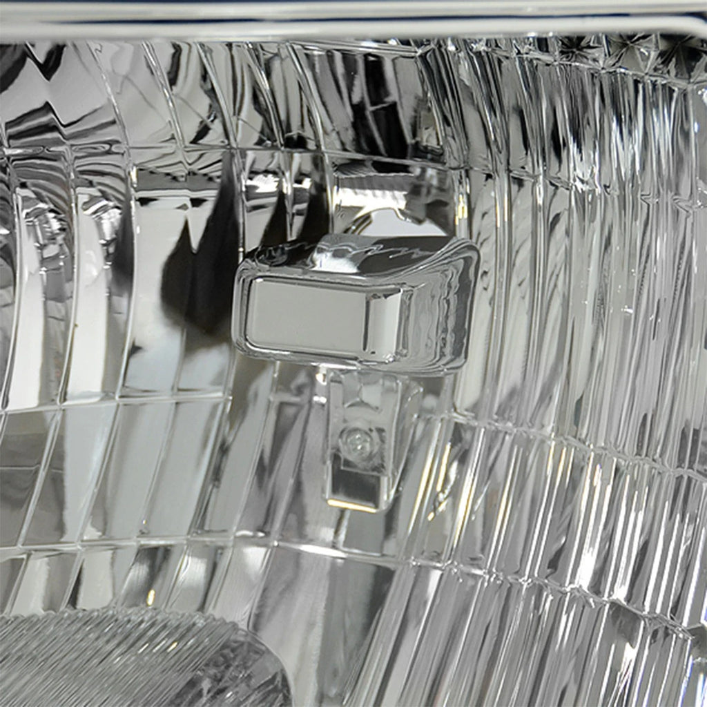 Pair of Chrome Housing Clear Headlight Lamps for Ford F150 (2009–2014)