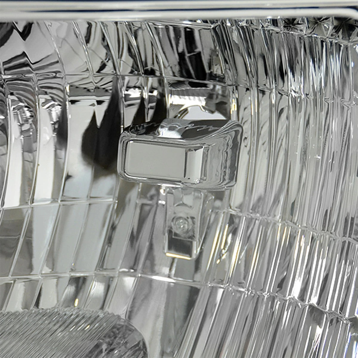 Pair of Chrome Housing Clear Headlight Lamps for Ford F150 (2009–2014)