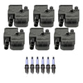 Set of 6 Ignition Coils & Spark Plugs for RL Dakota V6