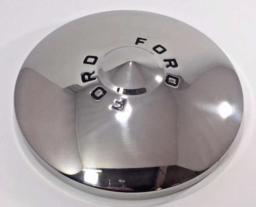 Stainless Hubcaps Set of 4 for Ford Car Deluxe Shoe Box (1949–1950)