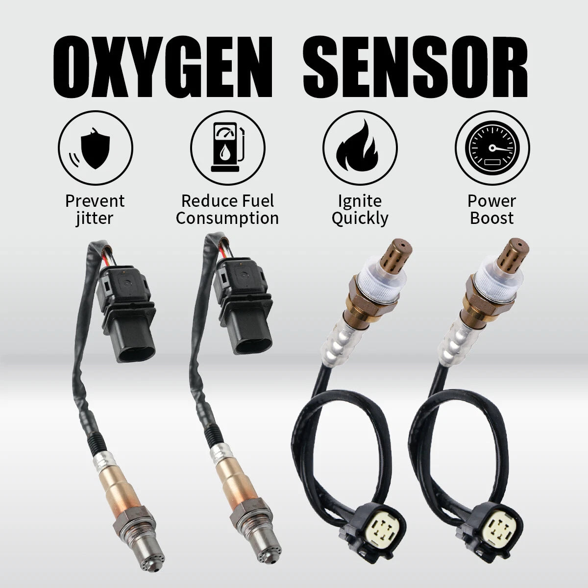 4X Up+Down Oxygen Sensor Set for Ford Flex Taurus Lincoln MKS MKT (2011–2012)