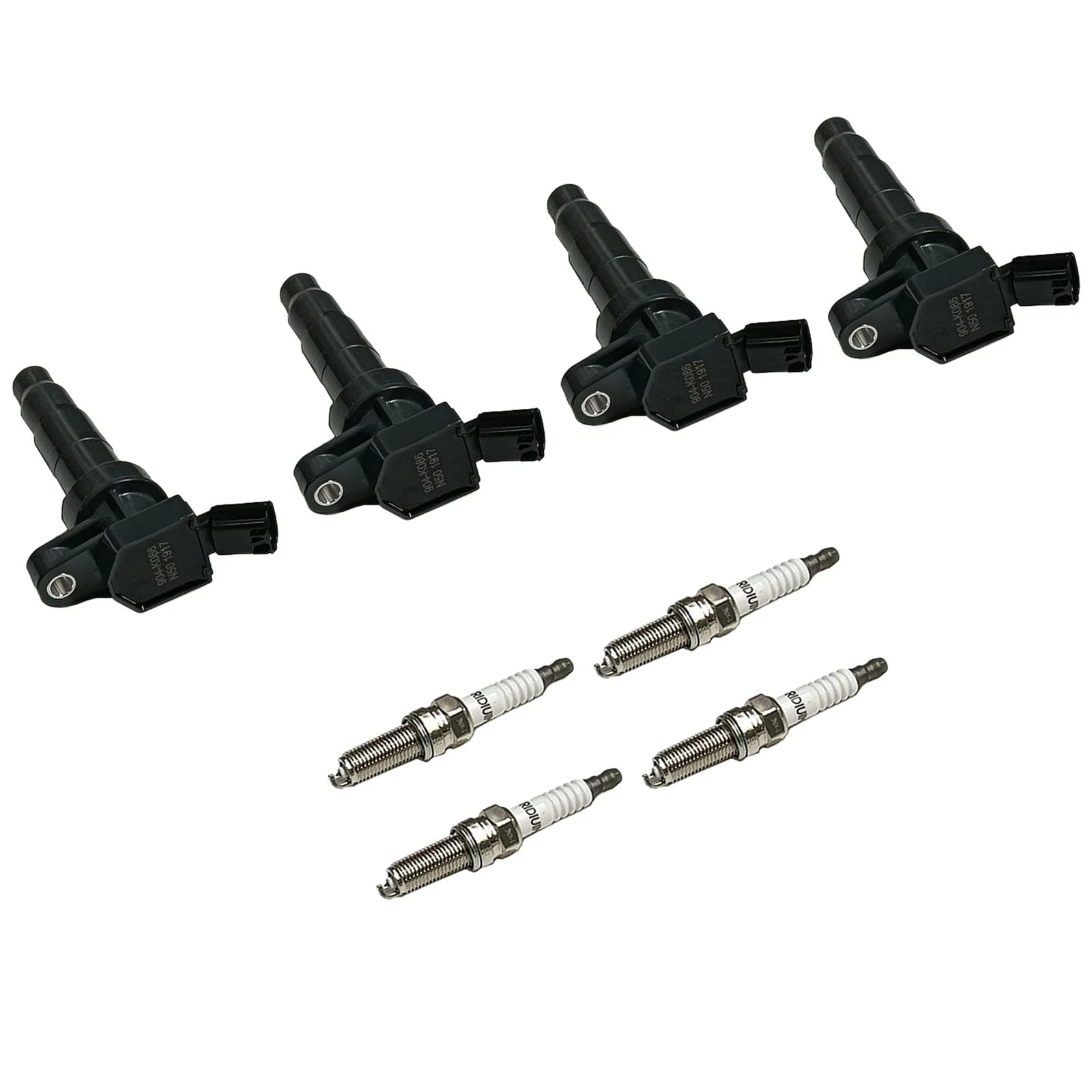 Set of 4 Ignition Coils & Spark Plugs for Kia Optima Hyundai Sonata (2011–2015)