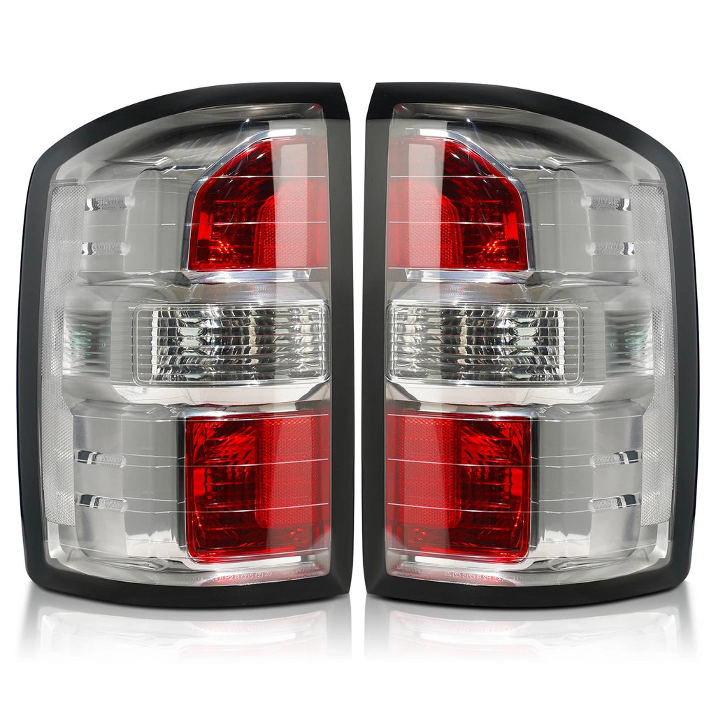 Set of 2 Halogen Chrome Tail Lights for GMC Sierra 1500 (2014–2018)
