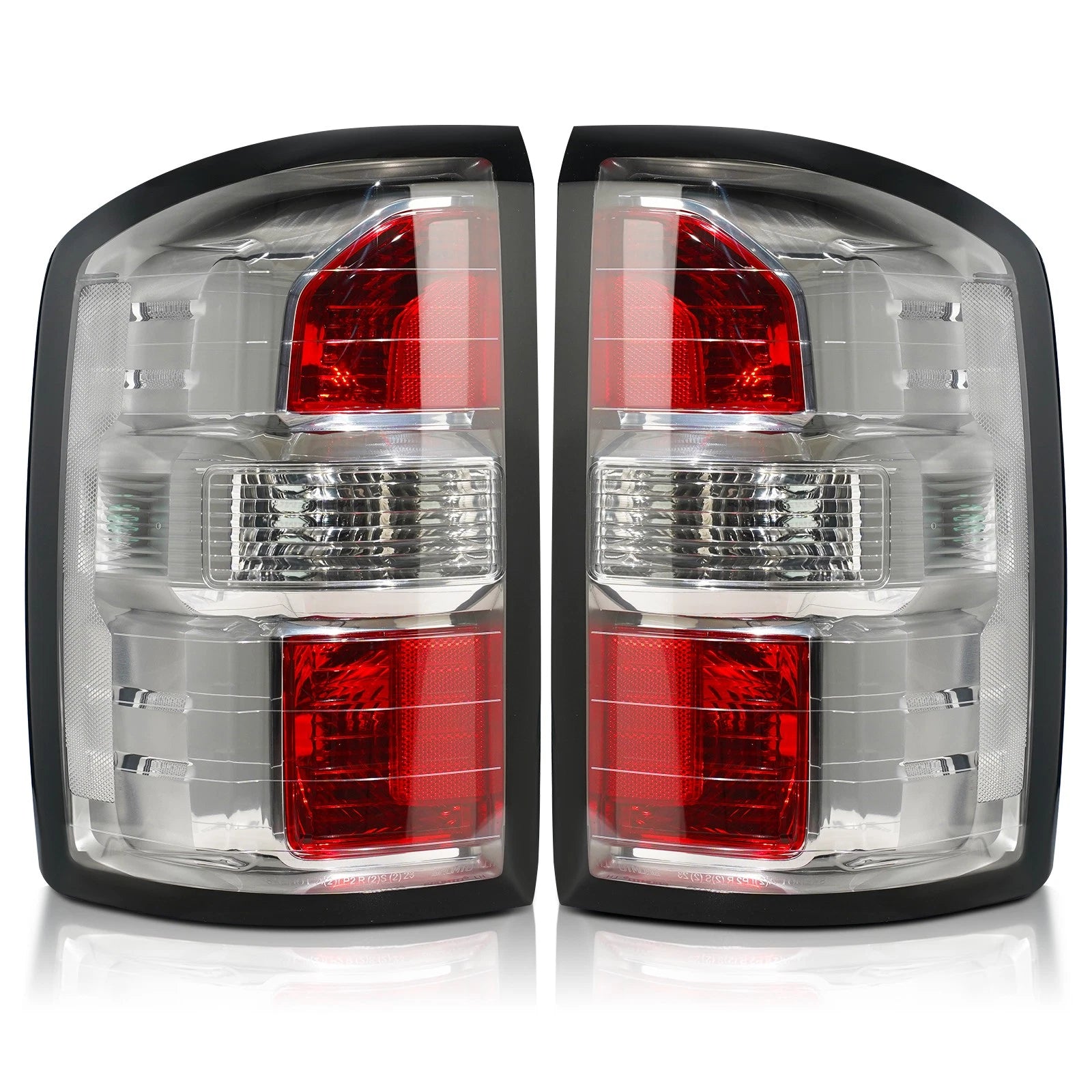 Set of 2 Halogen Chrome Tail Lights for GMC Sierra 1500 (2014–2018)