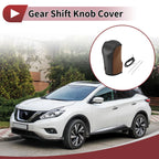 1 Pc Gear Shift Knob Cover for Nissan Murano (2009–2013) Black Brown Faux Leather
