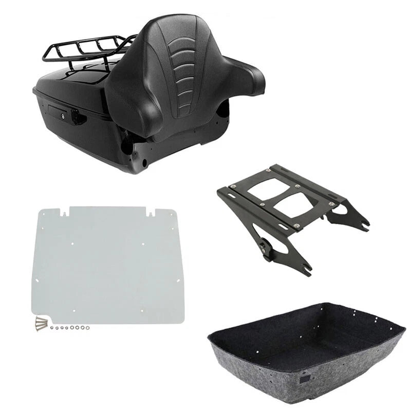 Trunk Backrest Mount Rack Plate for Harley Street Road Glide (2014–2026)