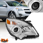 Right Side Projector Headlight for Chevy Equinox LTZ (2010–2015) - Chrome/Amber