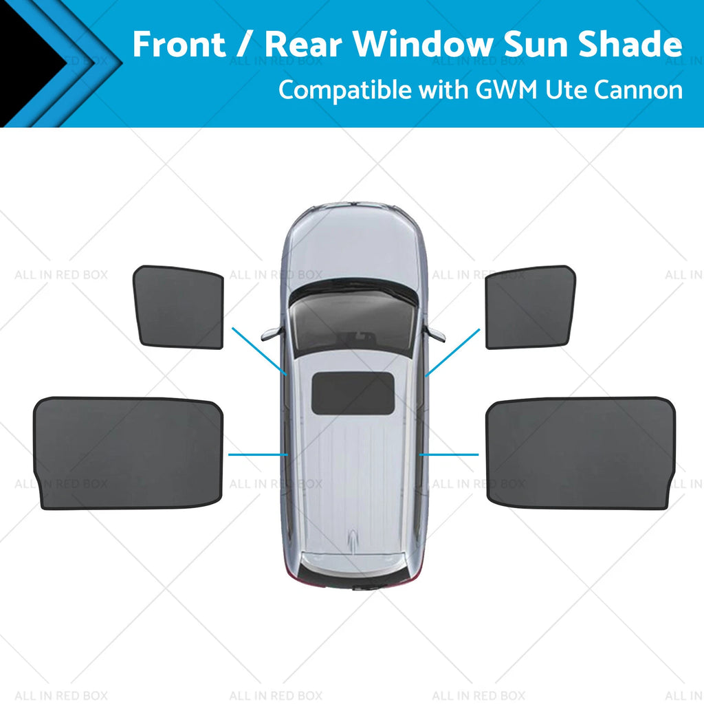 Magnetic Mesh Sun Shade for GWM UTE Cannon (2021–2024)