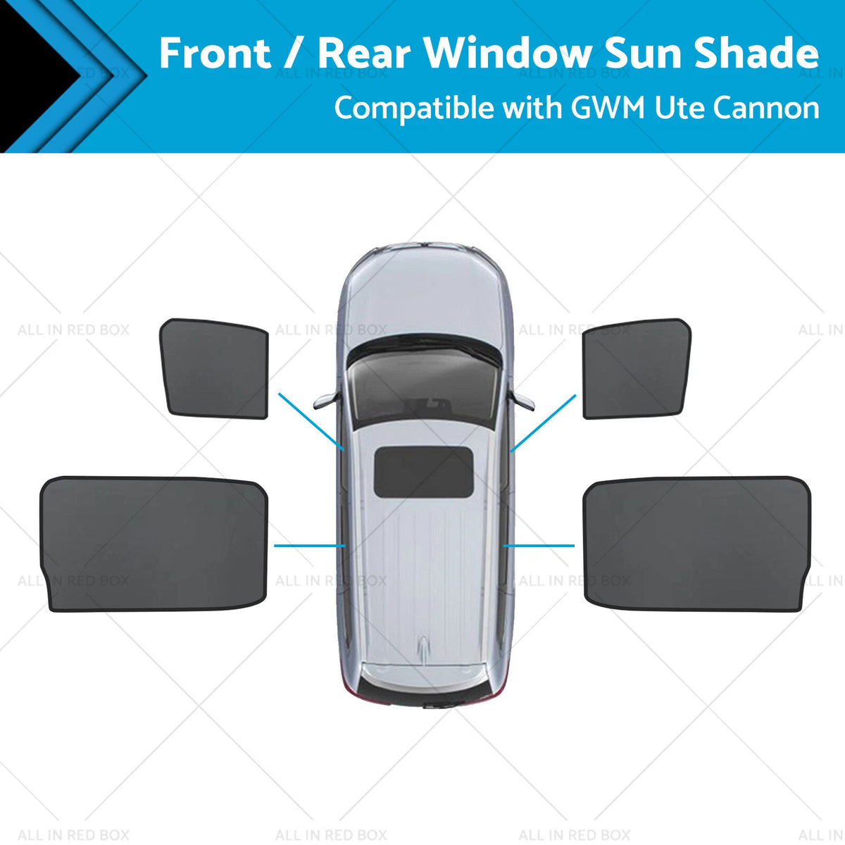Magnetic Mesh Sun Shade for GWM UTE Cannon (2021–2024)