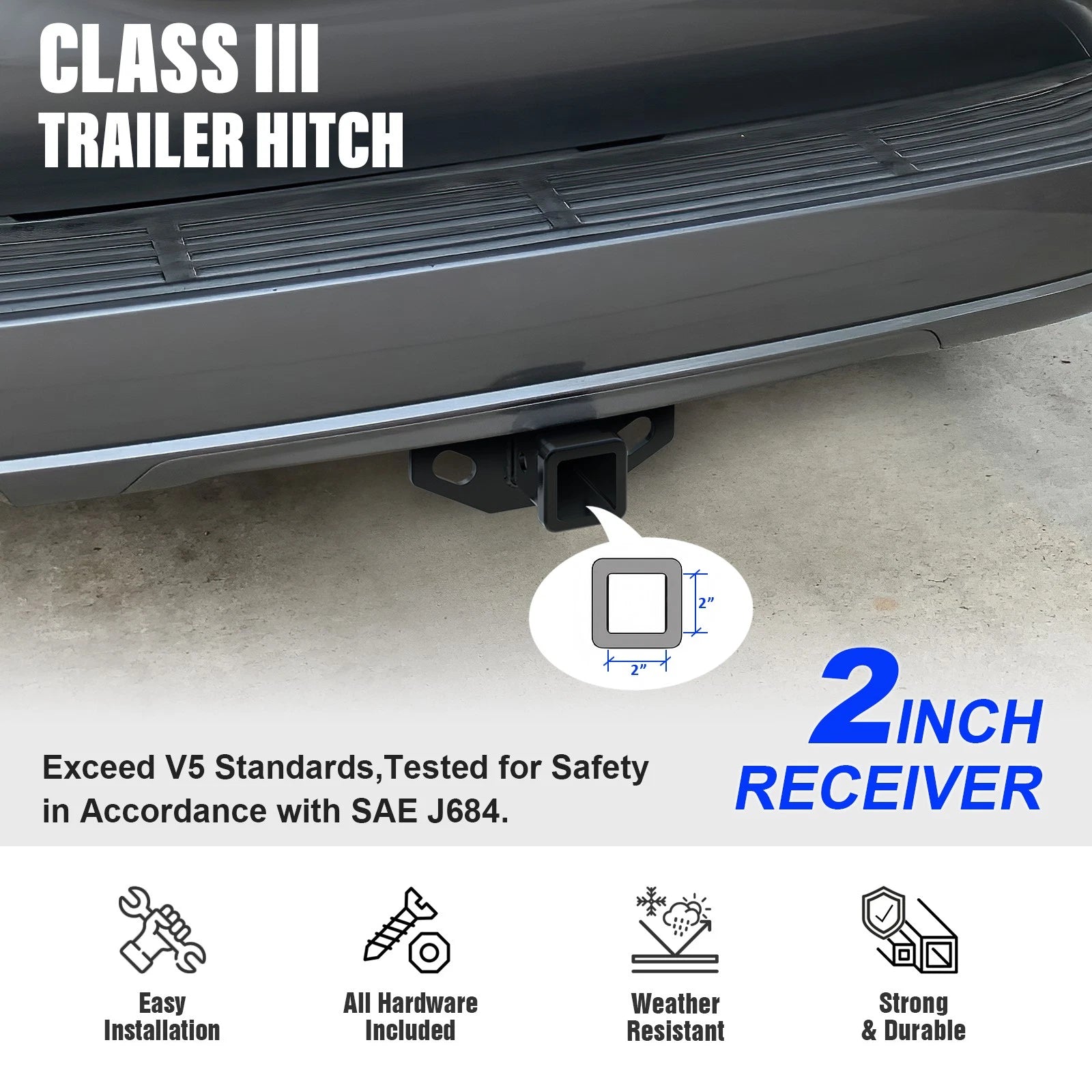2 Inch Trailer Towing Hitch for Lexus GX460 (2010-2023)