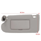 Left Driver Side Sun Visor for Nissan Altima (2013–2018) with Lamp Gray