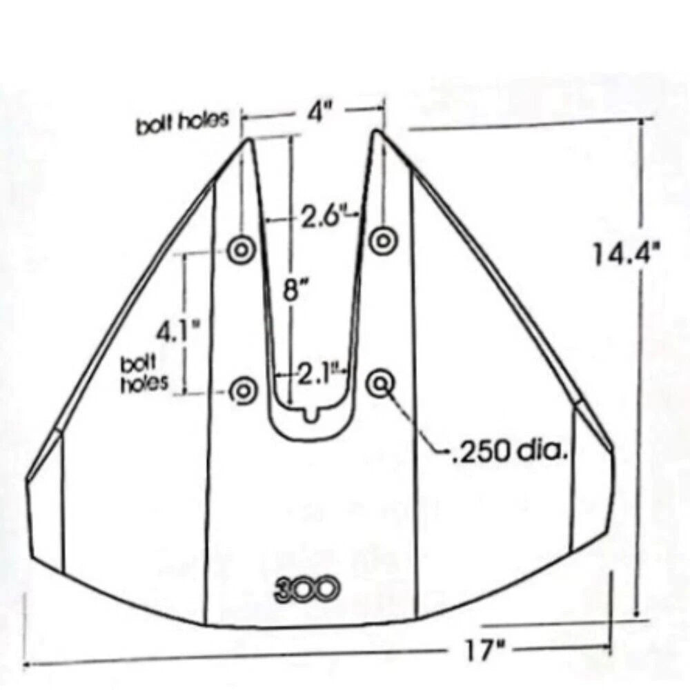 Hydrofoil Stabilizer Fin for Outboard Boat Motor (40-350 HP)