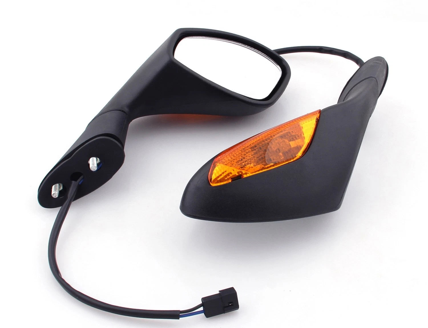 Pair Rear View Mirrors with Turn Signal for Aprilia RSV 1000 (2004–2008)