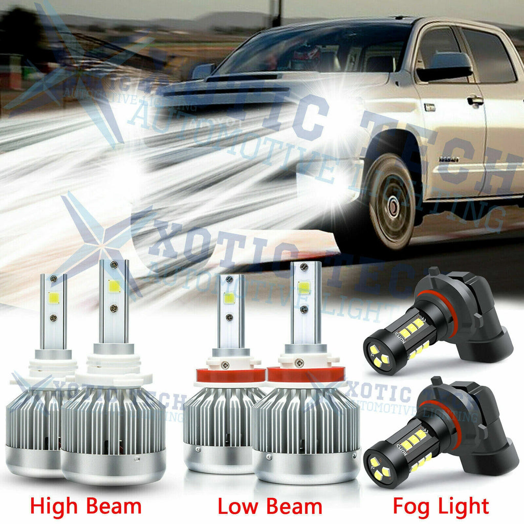 Combo LED Headlights and Fog Light Bulbs for Toyota Tundra (2007–2013)
