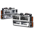 F-Shape LED DRL Headlights for Chevy C/K 1500-3500 Suburban (1988–1993)