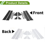 16 Pcs Pillar Window Trim for Chevy Cruze (2017–2021) Carbon Fiber Black