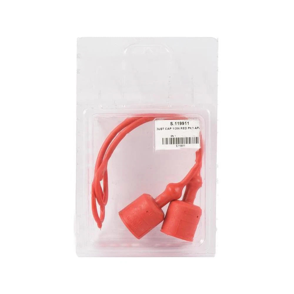 Set of 2 Dust Caps 1/2'' Red for Agripak TF12R