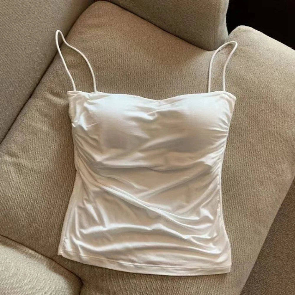 2X Comfortable Summer Tank Top with Built-in Bra for Women