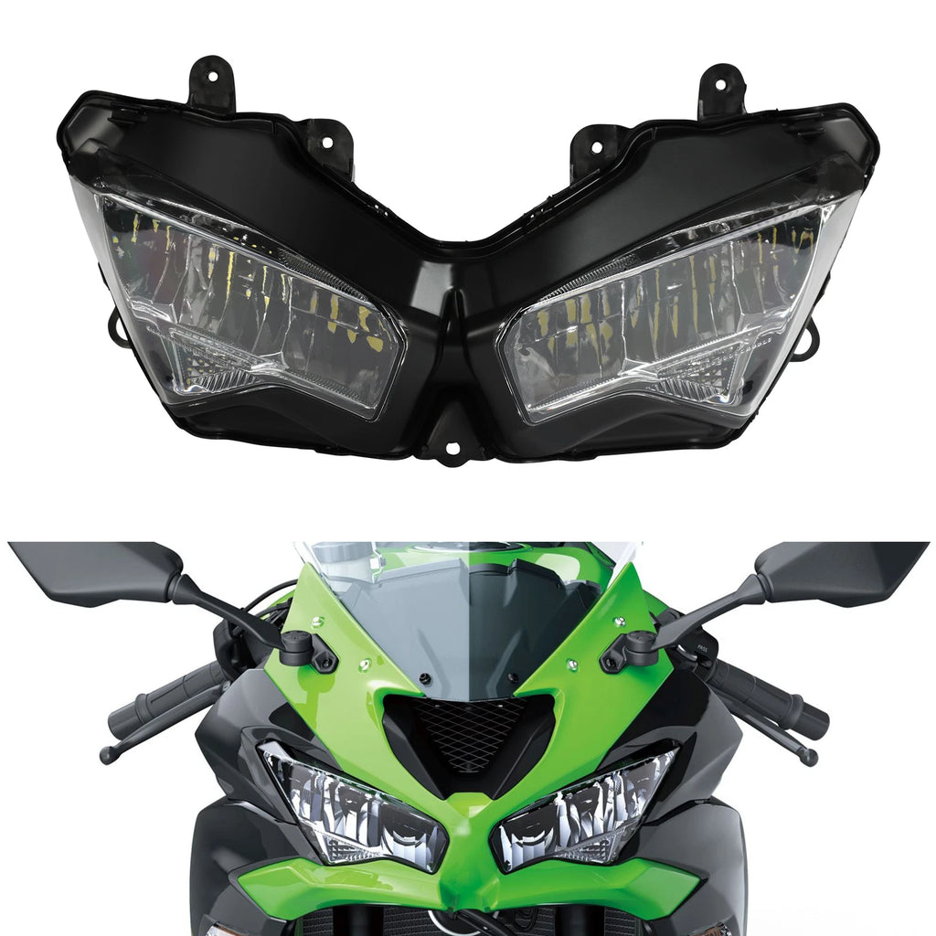 LED Front Headlight Assembly for Kawasaki Ninja ZX-6R ZX636 (2019–2023)