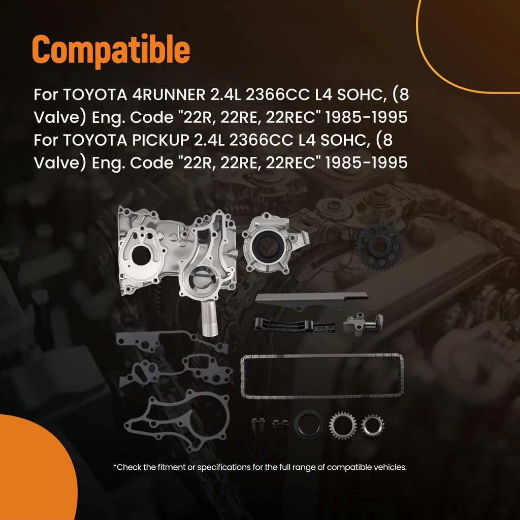 Complete Timing Kit for Toyota 4Runner/Pickup 22R 22RE (1985–1995) w/Gaskets
