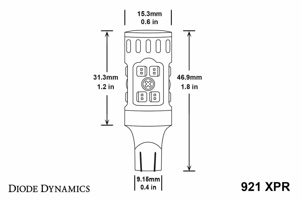 Red LED 3rd Brake Light Bulb Replacement for Diode Dynamics 921 (2019–2021)