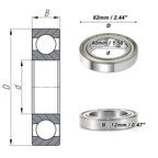 6908ZZ Deep Groove Ball Bearing for Scooter Skateboard Wheel (40x62x12mm)
