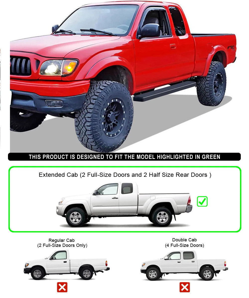 iBoard Stainless Steel Running Boards for Toyota Tacoma (1995–2004)