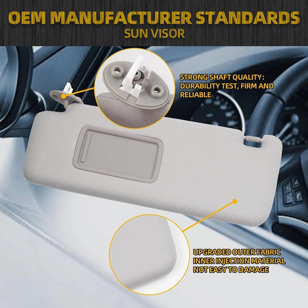 Left Driver Side Sun Visor for Toyota 4Runner (2010–2022) 7432035A91B1