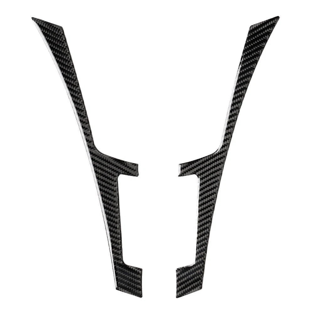 2X Console Panel Cover Trim Carbon Fiber for Infiniti Q50 Q60 (2013–2019)