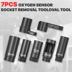7-Piece Oxygen Sensor Socket Removal Wrench Tool Set for